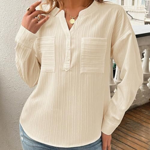 Women's Long Sleeve Blouse Spring/Fall Plain Buckle Stand Collar Daily Going Out Casual Top