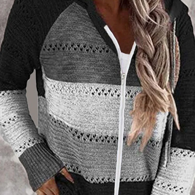 Women's Casual Winter Striped Wool/Knitting Cardigan