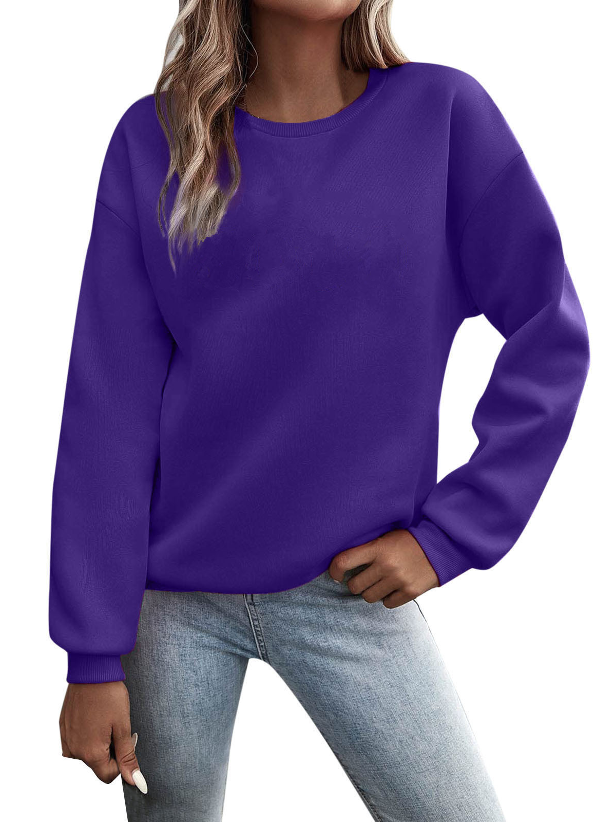 Women's Crew Neck Cat Casual Spring/Fall Jersey Long Sleeve Sweatshirt