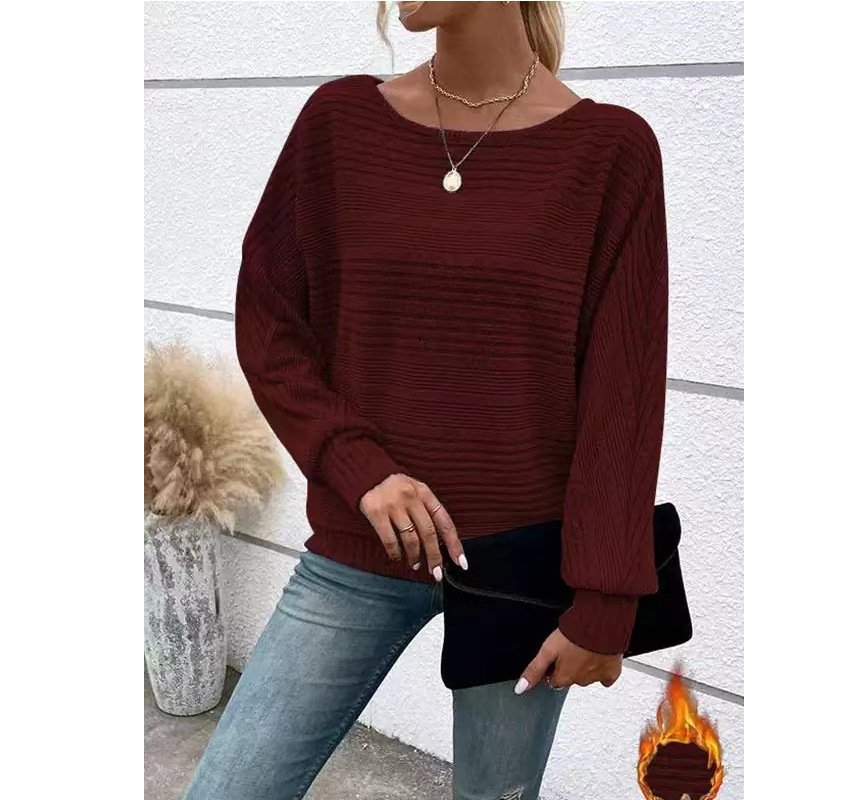 Women's Long Sleeve Blouse Spring/Fall Plain Lace Crew Neck Daily Going Out Casual Top