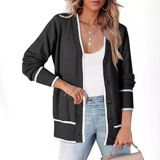 Women's Casual Spring/Fall Plain Wool/Knitting Buckle Cardigan