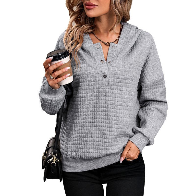 Women's Plain Spring/Fall Long Sleeve Casual Daily Hoodie