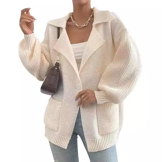 Women's Casual Spring/Fall Plain Wool/Knitting Cardigan