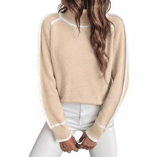 Women's Spring/Fall Plain Casual Long Sleeve Turtleneck Wool/Knitting Sweater