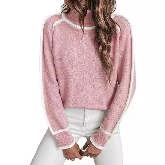 Women's Spring/Fall Plain Casual Long Sleeve Turtleneck Wool/Knitting Sweater