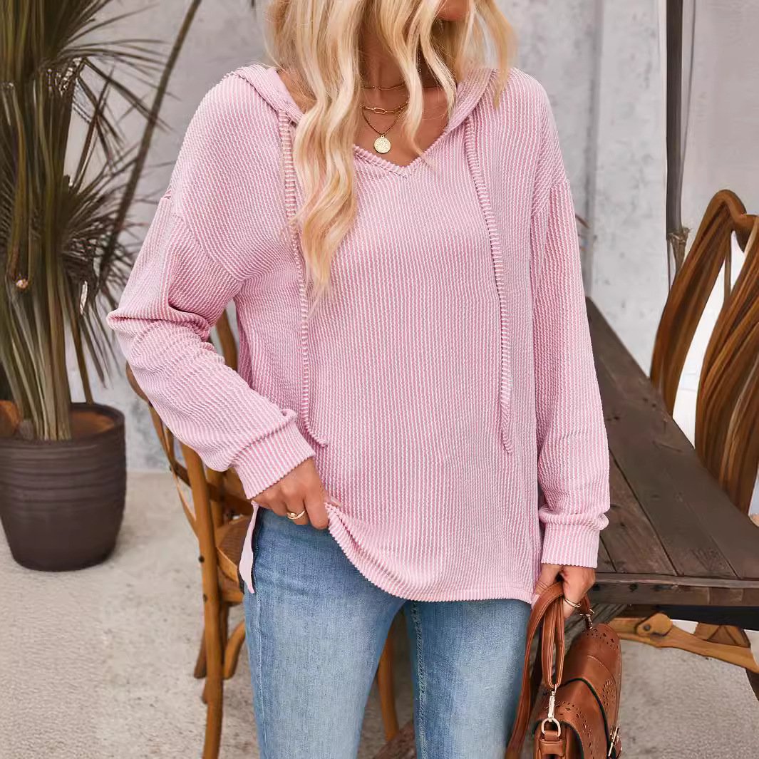 Women's Plain Spring/Fall Long Sleeve Casual Daily Hoodie