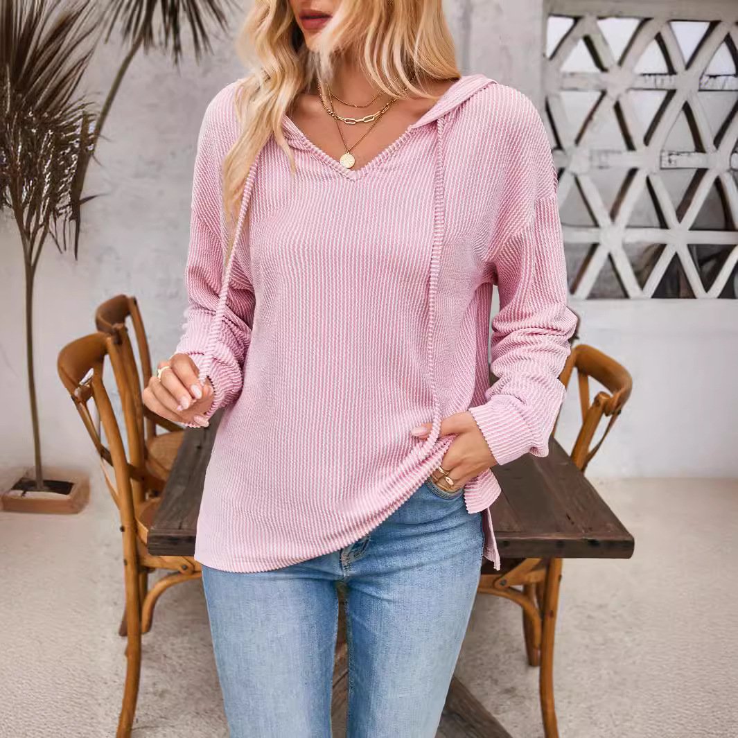 Women's Plain Spring/Fall Long Sleeve Casual Daily Hoodie