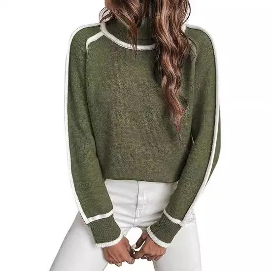 Women's Spring/Fall Plain Casual Long Sleeve Turtleneck Wool/Knitting Sweater