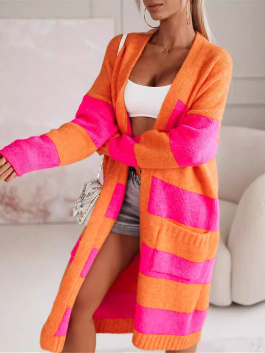 Women's Casual Winter Striped Wool/Knitting Cardigan