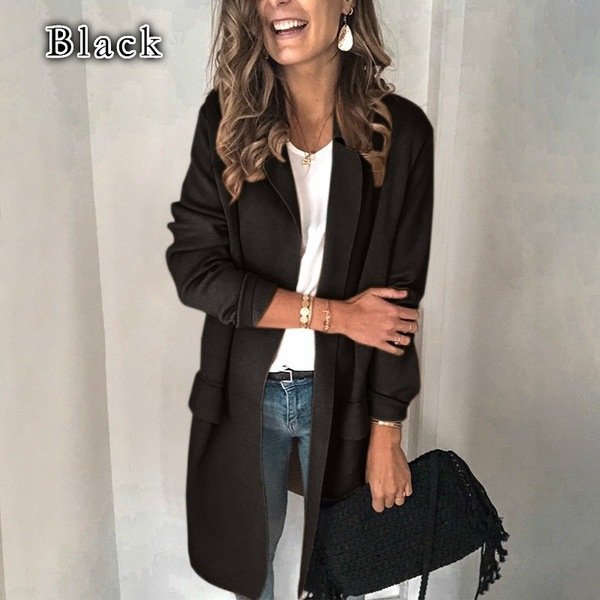 Women's Spring/Fall Outerwear Casual Plain Jersey Shawl Jacket