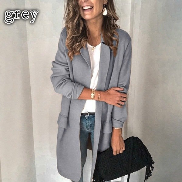 Women's Spring/Fall Outerwear Casual Plain Jersey Shawl Jacket