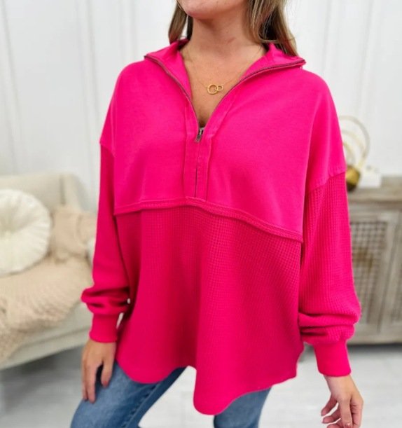 Women's Shawl Collar Plain Zipper Casual Spring/Fall Long Sleeve Sweatshirt