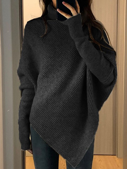 Women's Spring/Fall Plain Casual Long Sleeve V Neck Yarn/Wool Yarn Sweater