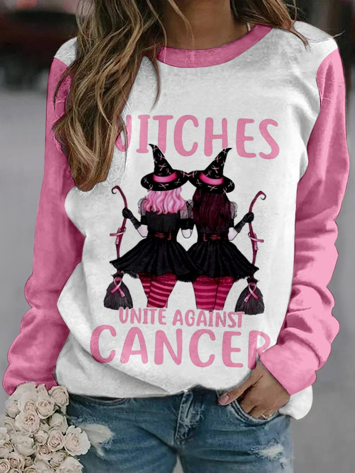 Women's Crew Neck Halloween Casual Spring/Fall Long Sleeve Sweatshirt