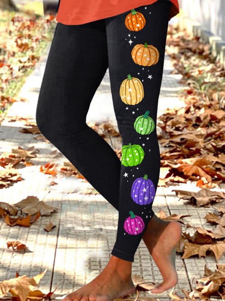 Women's Casual Halloween Jersey All Season Long Leggings