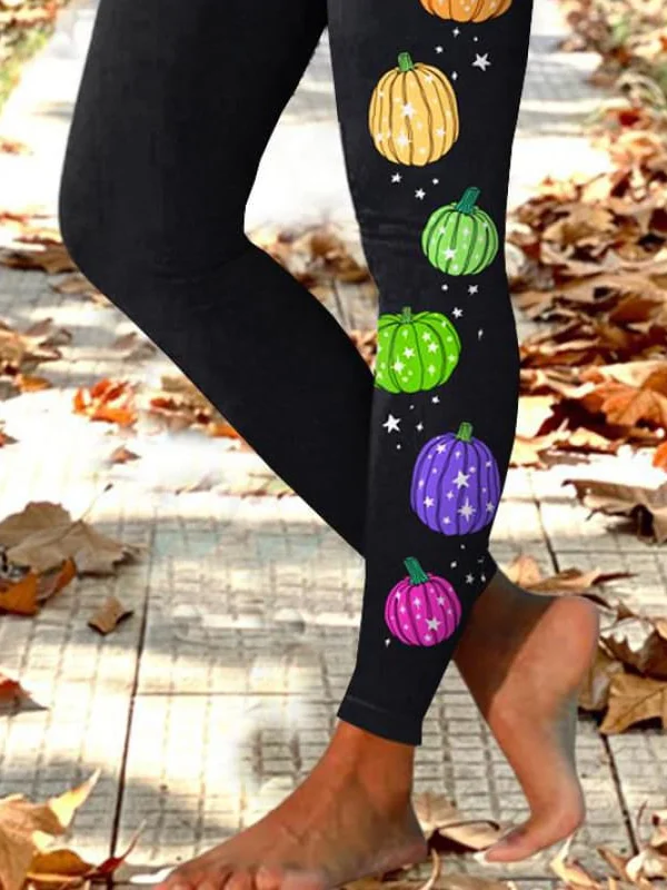 Women's Casual Halloween Jersey All Season Long Leggings