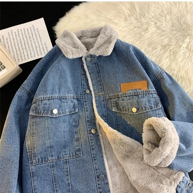 Women's Autumn Outerwear Casual Denim Plain Long Sleeve Hoodie Jacket