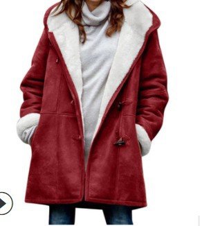 Women's Autumn Outerwear Casual Suede Plain Long Sleeve Hoodie Jacket