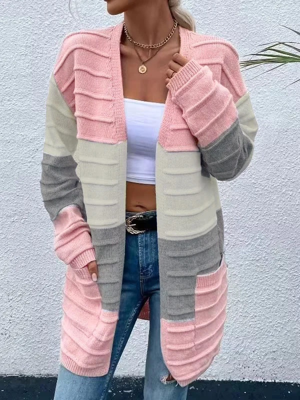 Women's Casual Winter Striped Wool/Knitting Cardigan