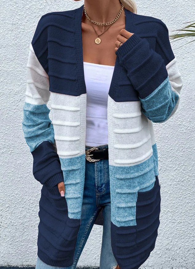 Women's Casual Winter Striped Wool/Knitting Cardigan