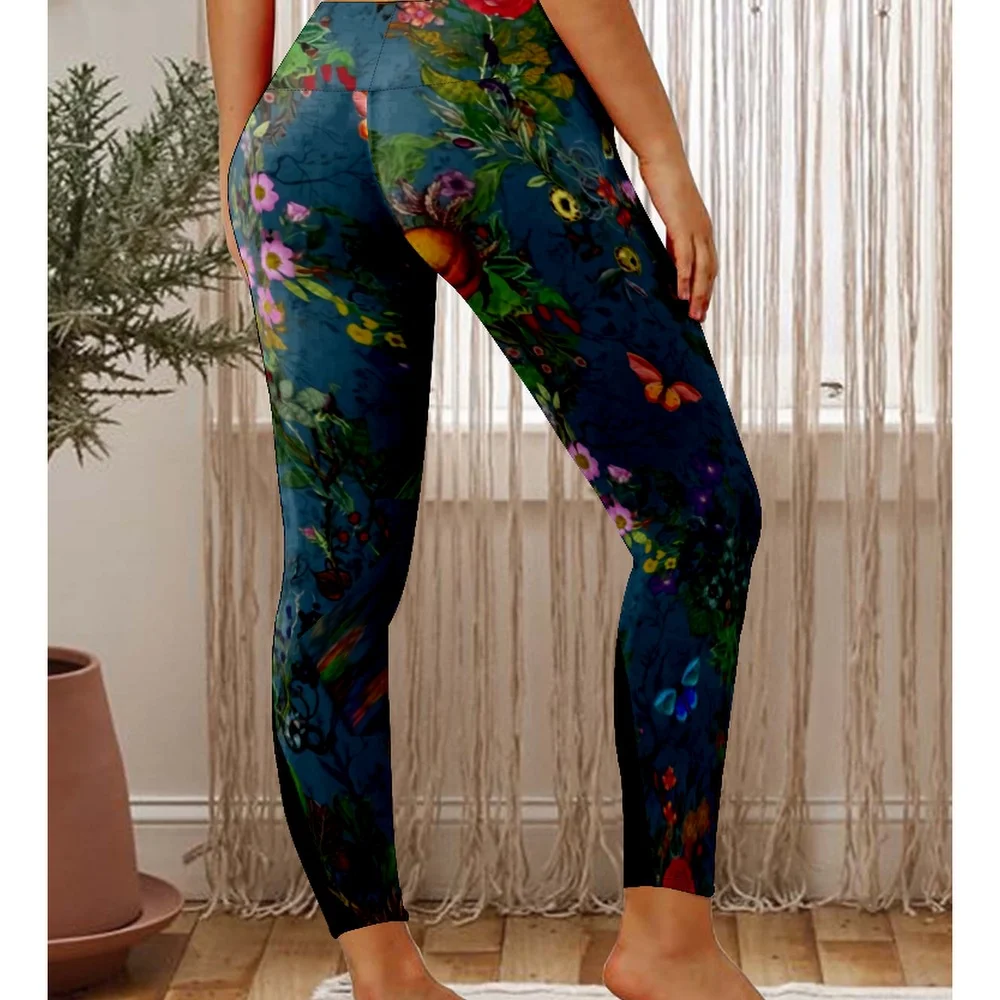 Women's Casual Floral Winter Long Leggings