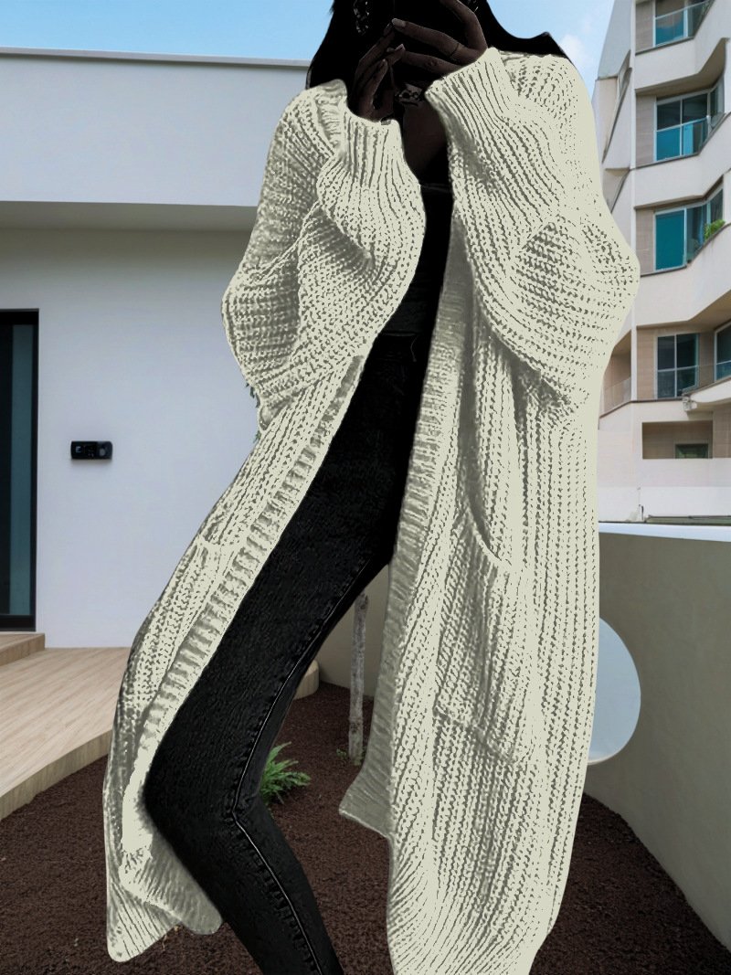 Women's Casual Winter Plain Wool/Knitting Cardigan