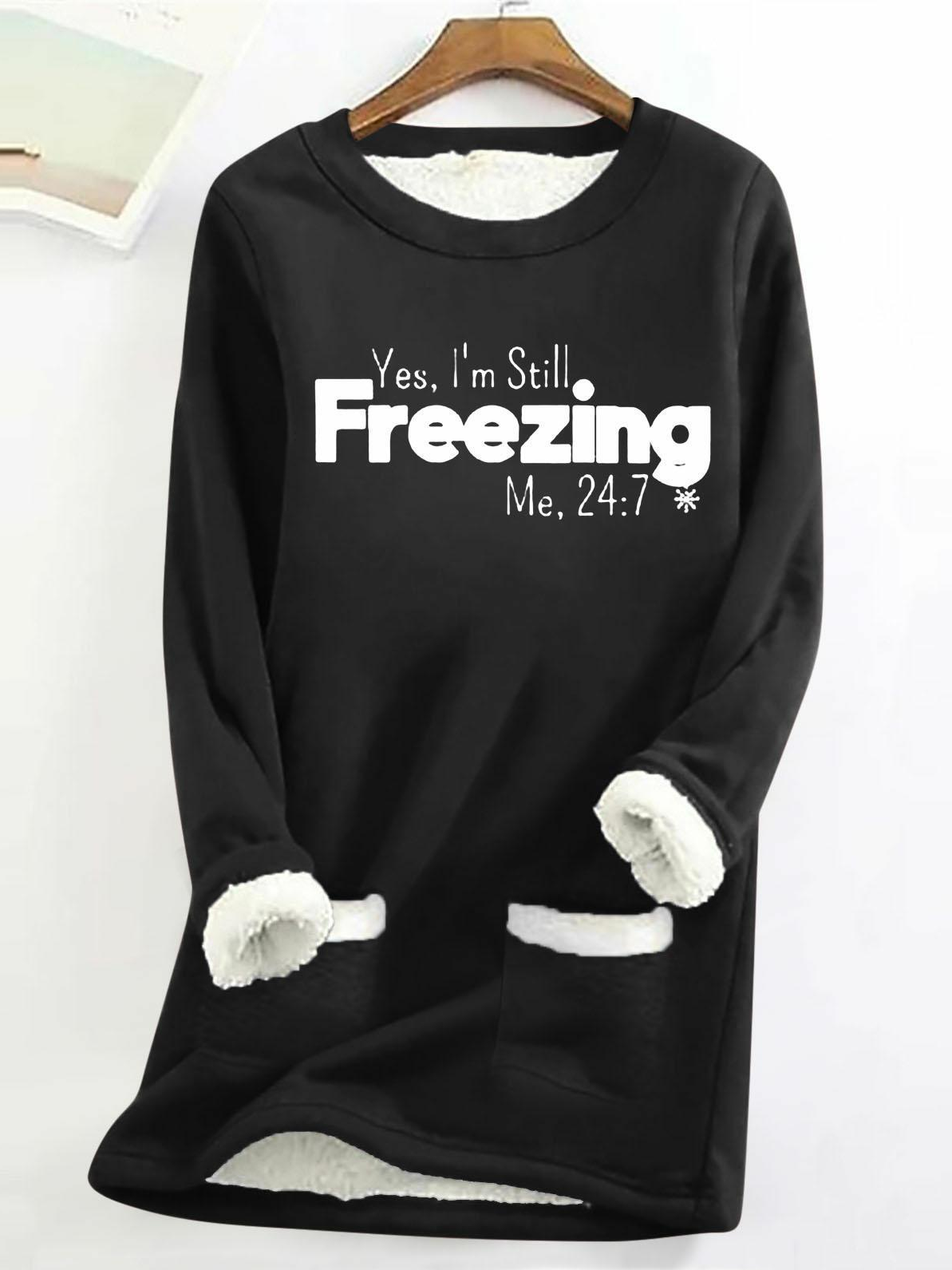 Women's Crew Neck Text Letters Casual Winter Long Sleeve Sweatshirt