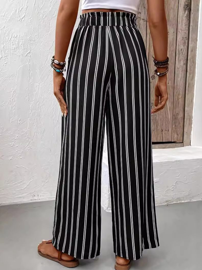 Women's Striped Long Pant Casual Spring/Fall Trousers