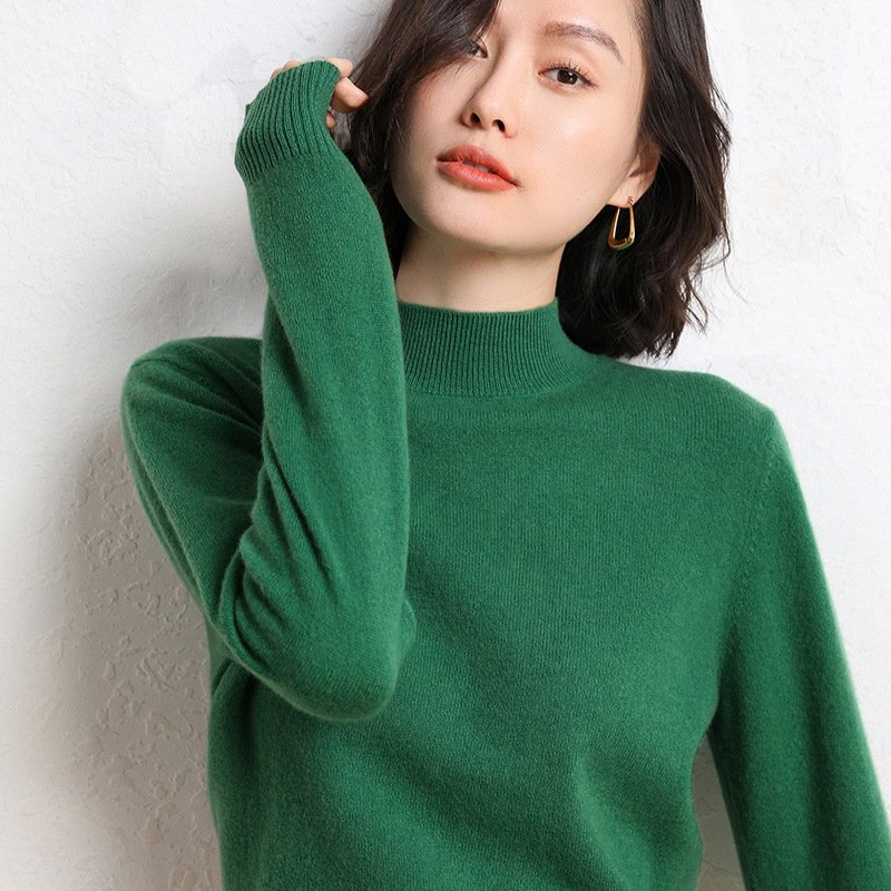 Women's Spring/Fall Plain Casual Long Sleeve Crew Neck Yarn/Wool Yarn Sweater