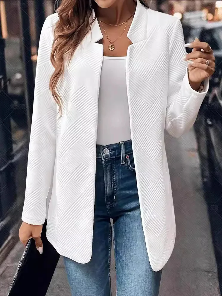 Women's Spring/Fall Outerwear Casual Plain Long Sleeve Jacket