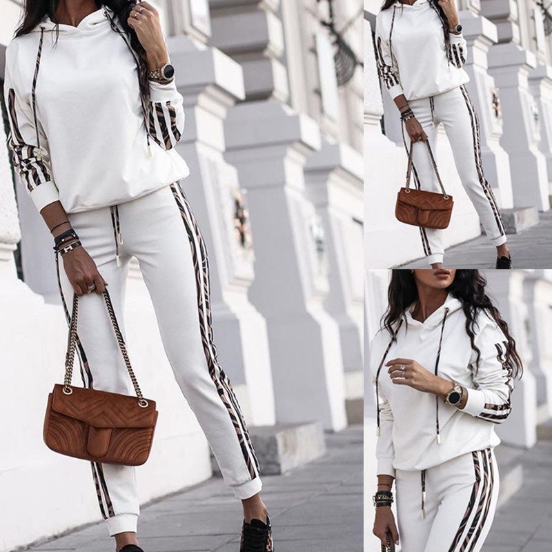 Women's Zipper Cotton Plain Daily Going Out Two Piece Set Long Sleeve Casual Spring/Fall Top With Pants Matching Set