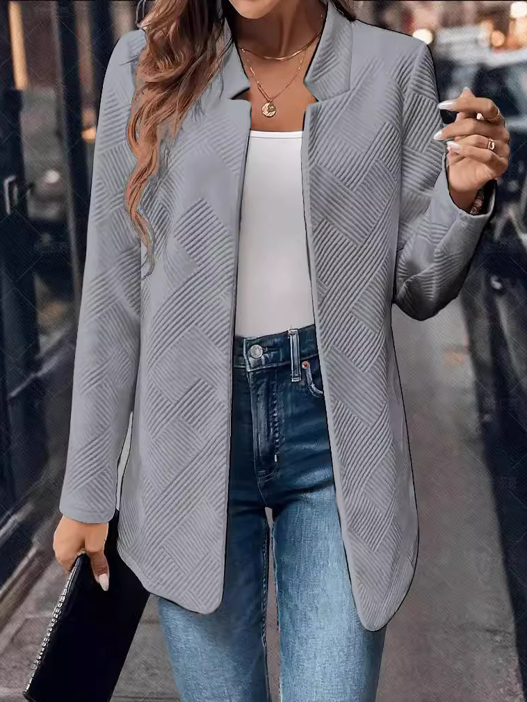 Women's Spring/Fall Outerwear Casual Plain Long Sleeve Jacket