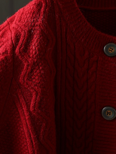 Women's Casual Winter Plain Wool/Knitting Cardigan