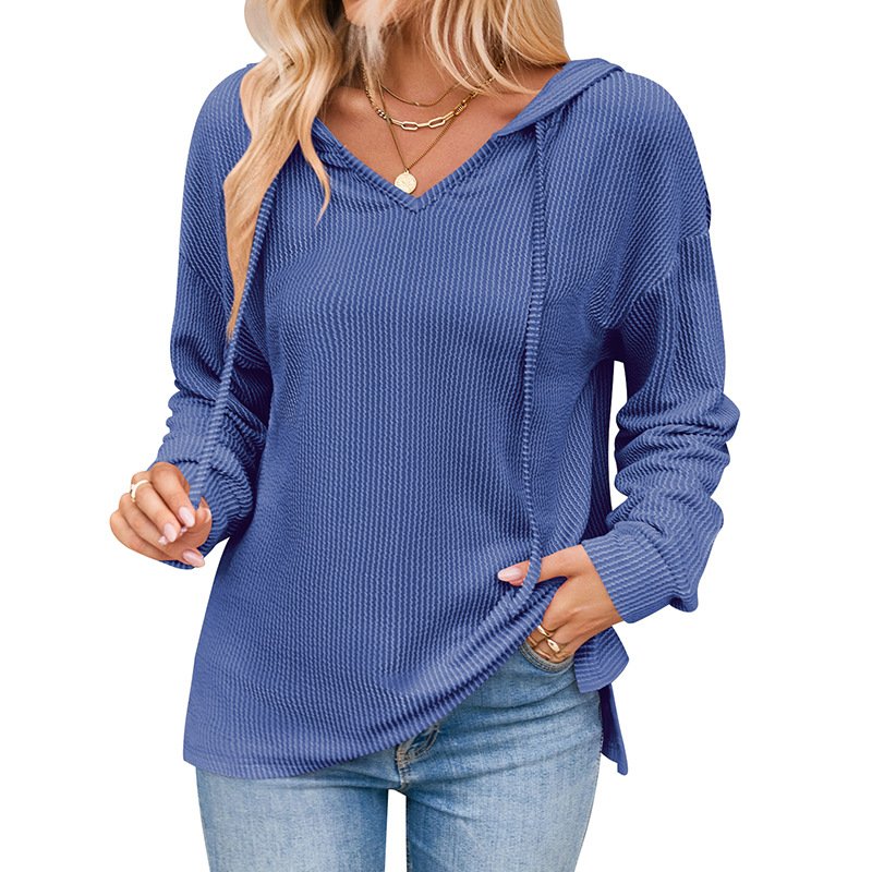 Women's Plain Spring/Fall Long Sleeve Casual Daily Hoodie