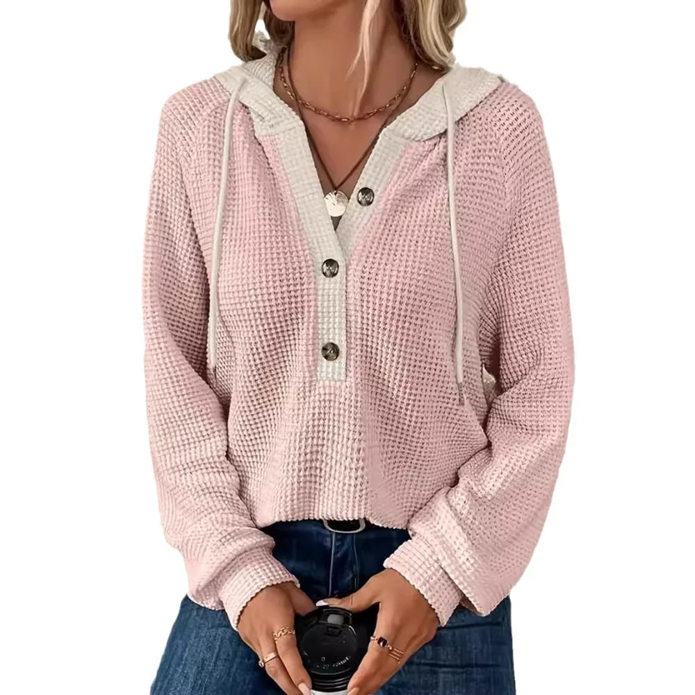 Women's Plain Spring/Fall Long Sleeve Casual Daily Hoodie