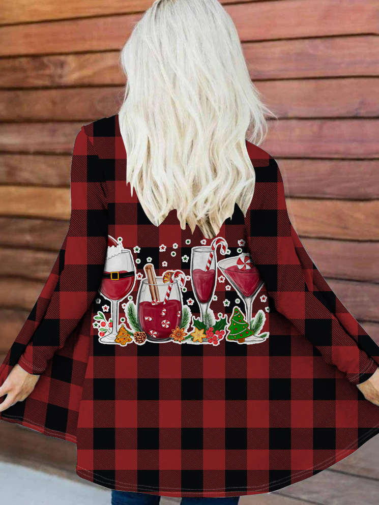 Women's Spring/Fall Outerwear Casual Santa Claus Shawl Jacket