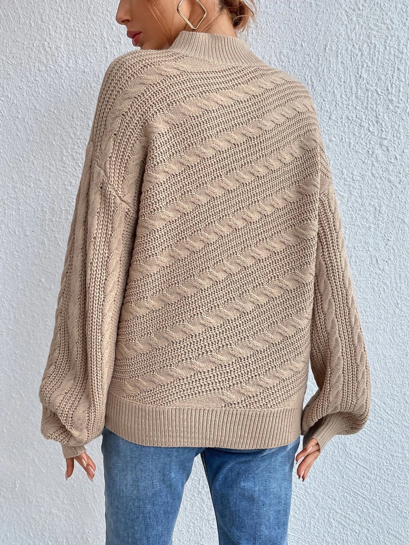 Women's Spring/Fall Plain Casual Long Sleeve Crew Neck Wool/Knitting Sweater