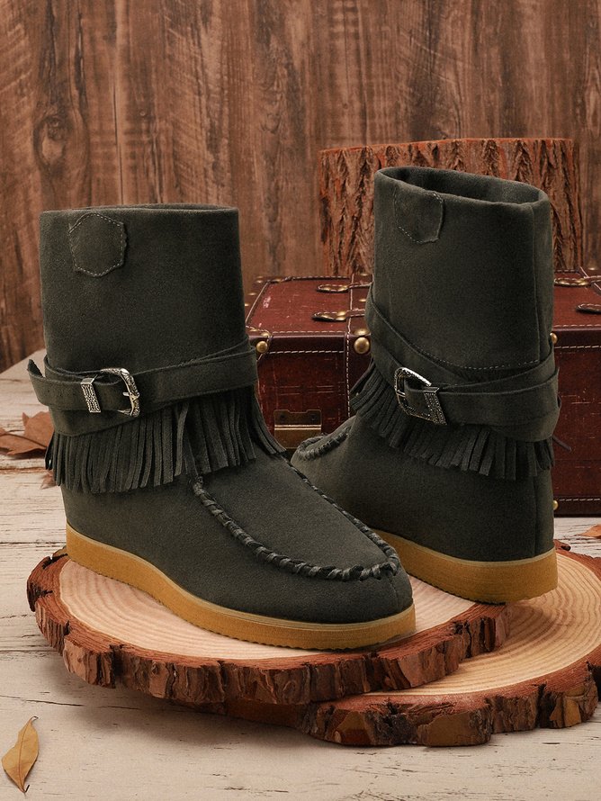 Winter Pu Cotton-Padded Boots