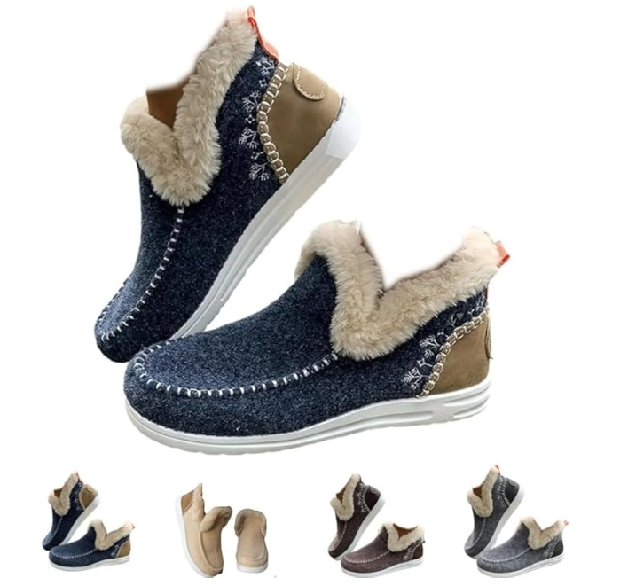 Winter Casual Pu Cotton-Padded Boots