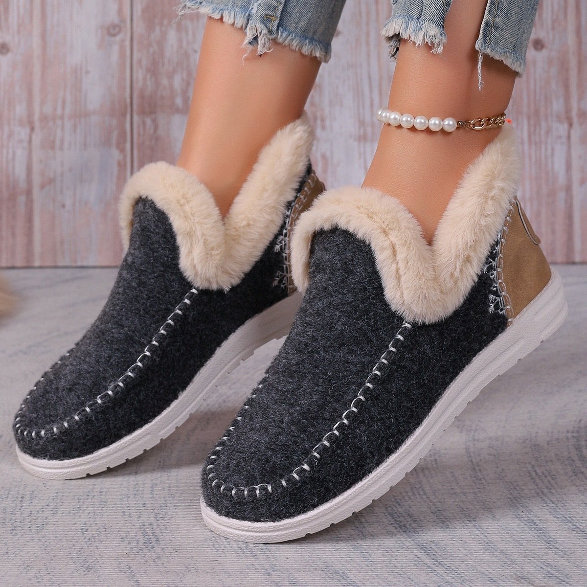 Winter Casual Pu Cotton-Padded Boots