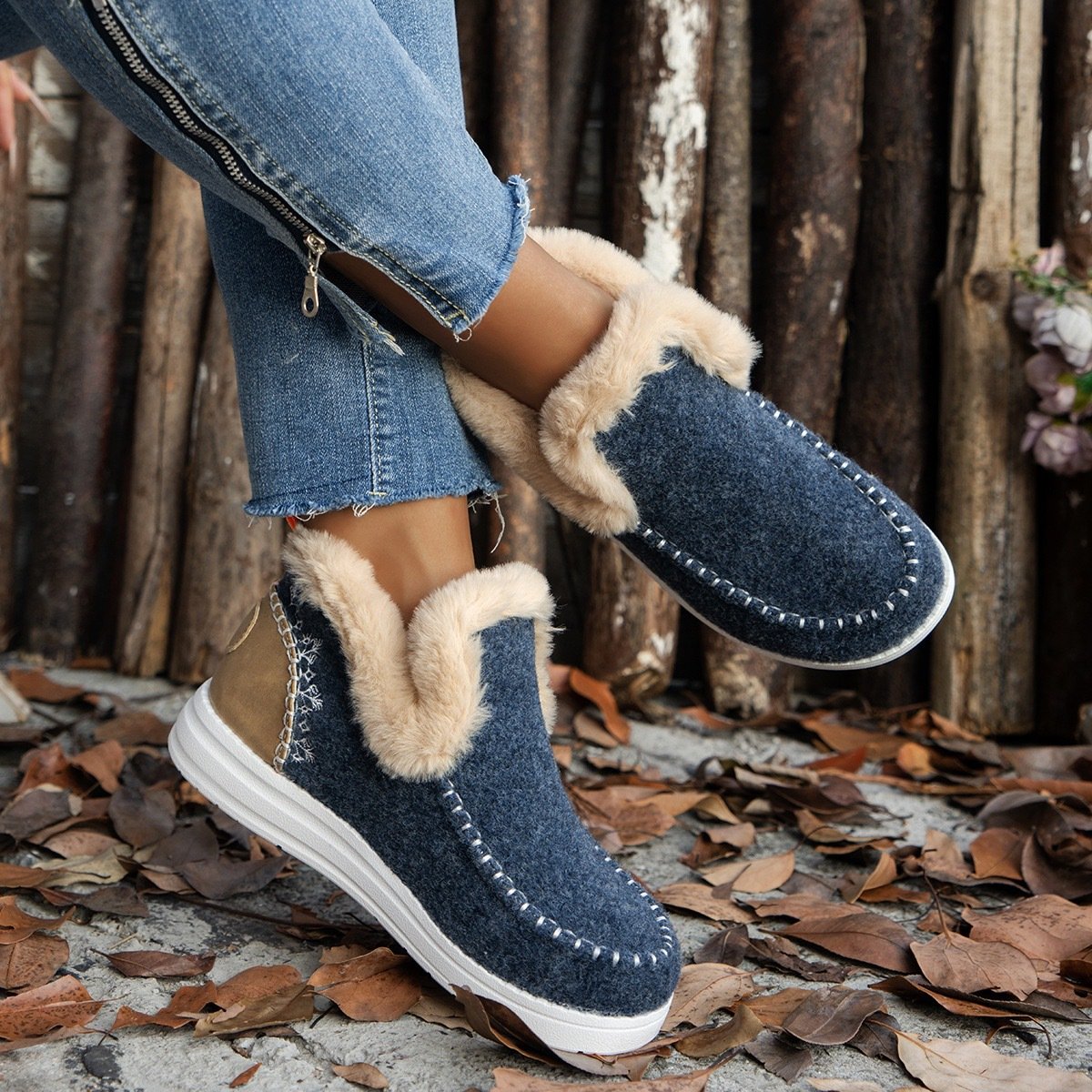 Winter Casual Pu Cotton-Padded Boots