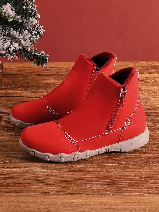 Casual Faux Fur Cotton-Padded Boots