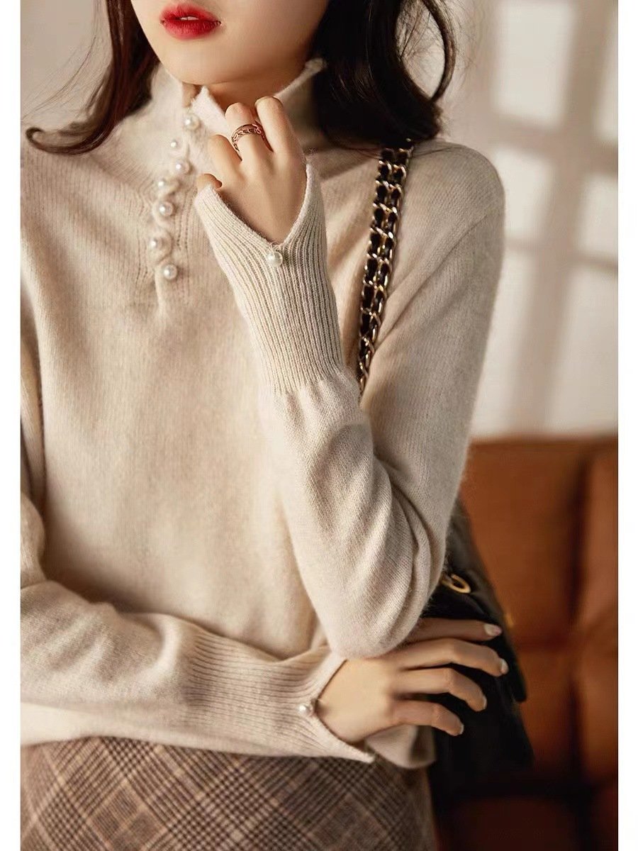 Women's Wool Turtleneck Warm Knitted Sweaters