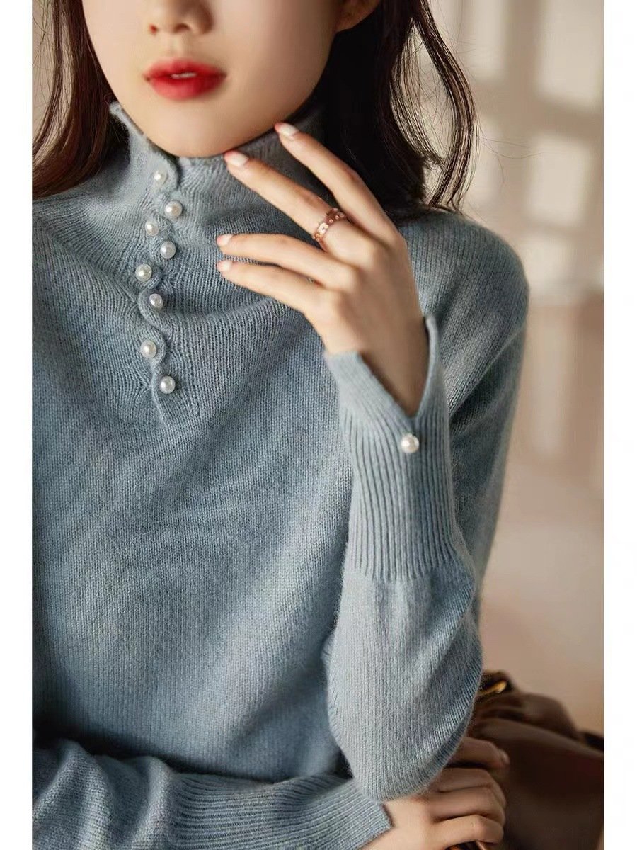 Women's Wool Turtleneck Warm Knitted Sweaters