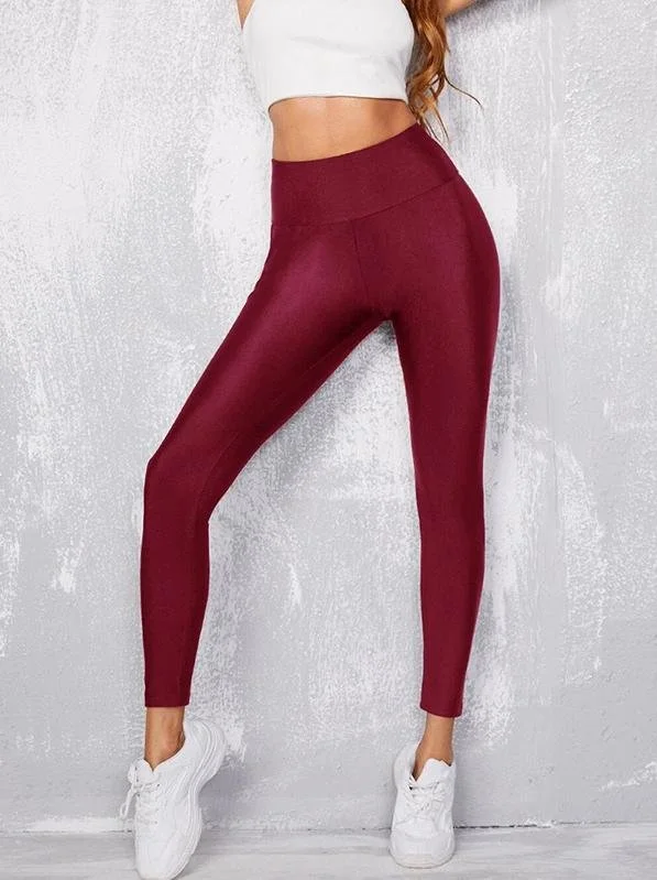 Women's Casual Plain All Season Ankle Pants Leggings