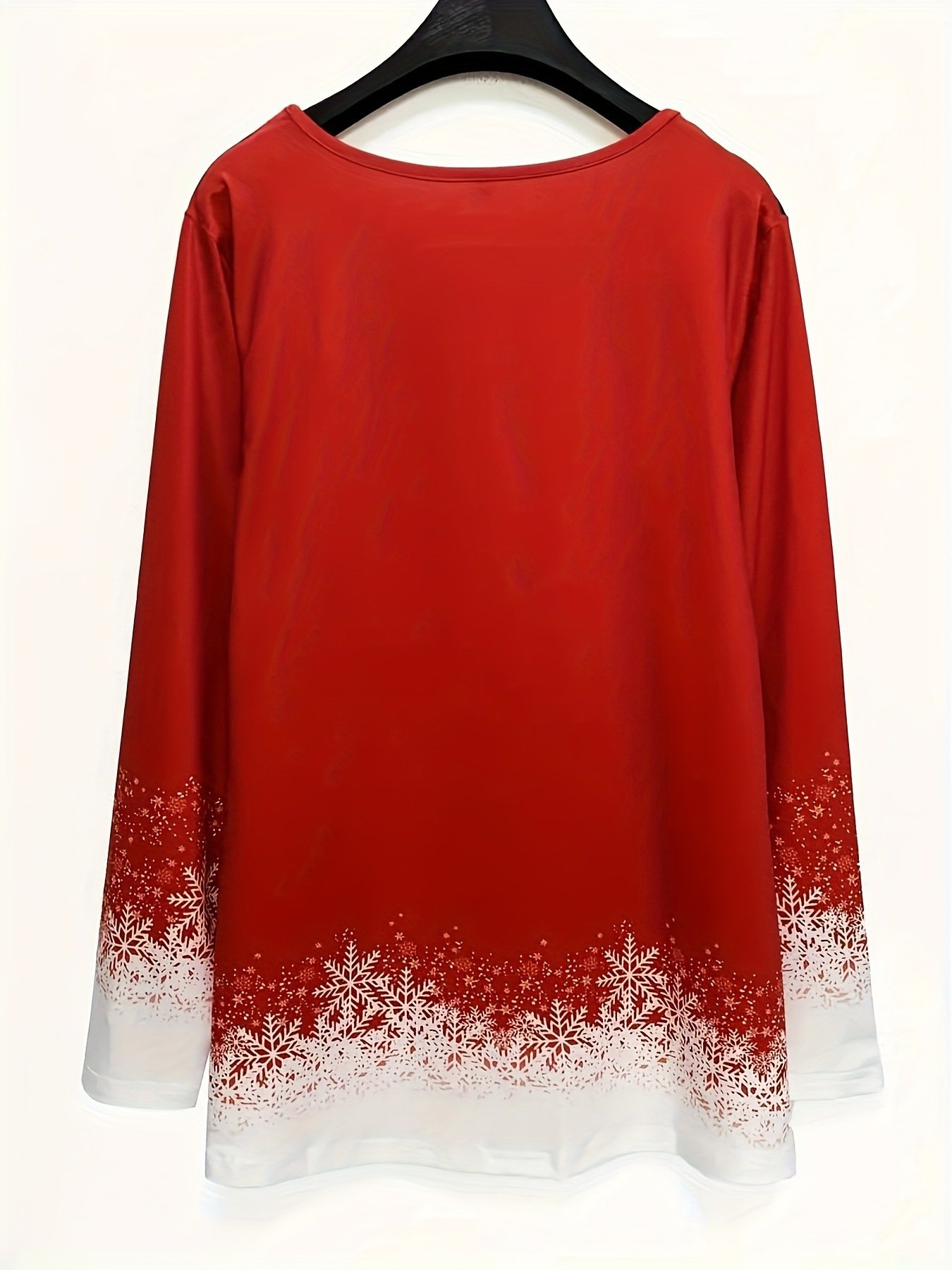 Women's Long Sleeve Blouse Spring/Fall Christmas Jersey Crew Neck Daily Going Out Casual Top