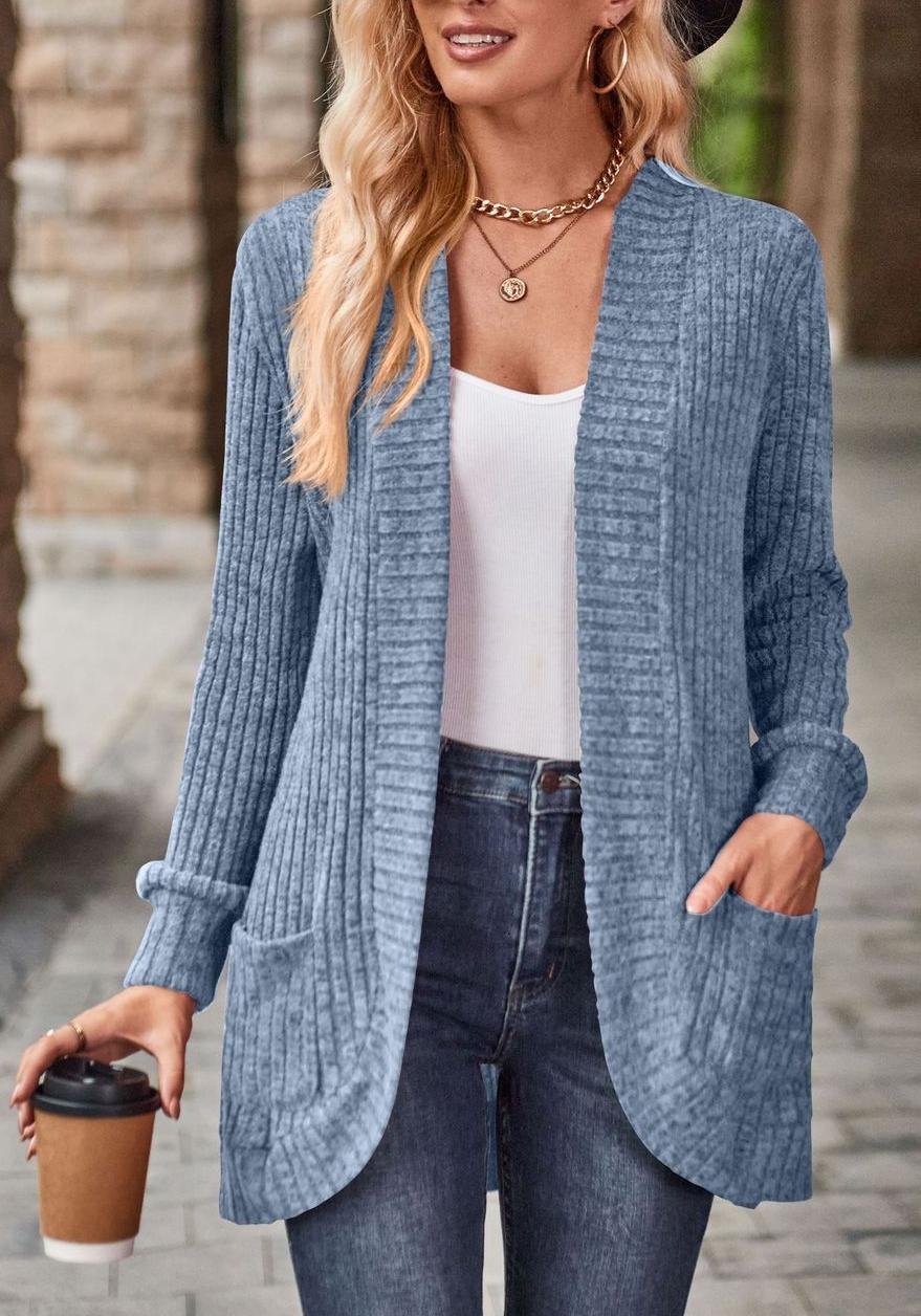 Women's Casual Spring/Fall Plain Cardigan