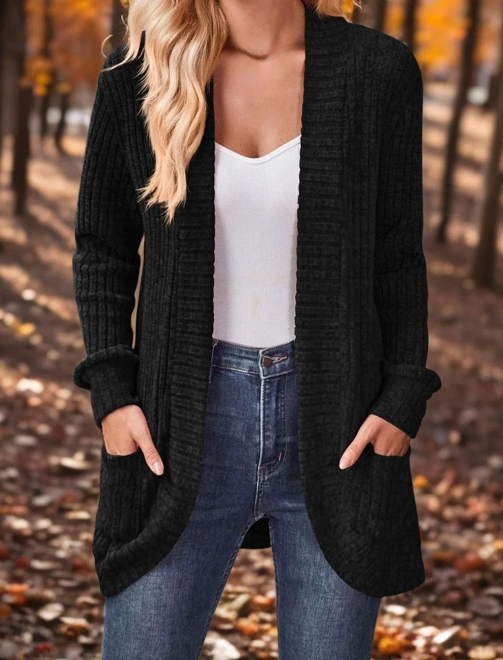 Women's Casual Spring/Fall Plain Cardigan