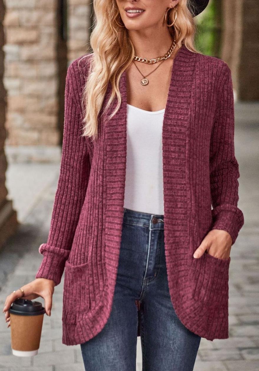 Women's Casual Spring/Fall Plain Cardigan