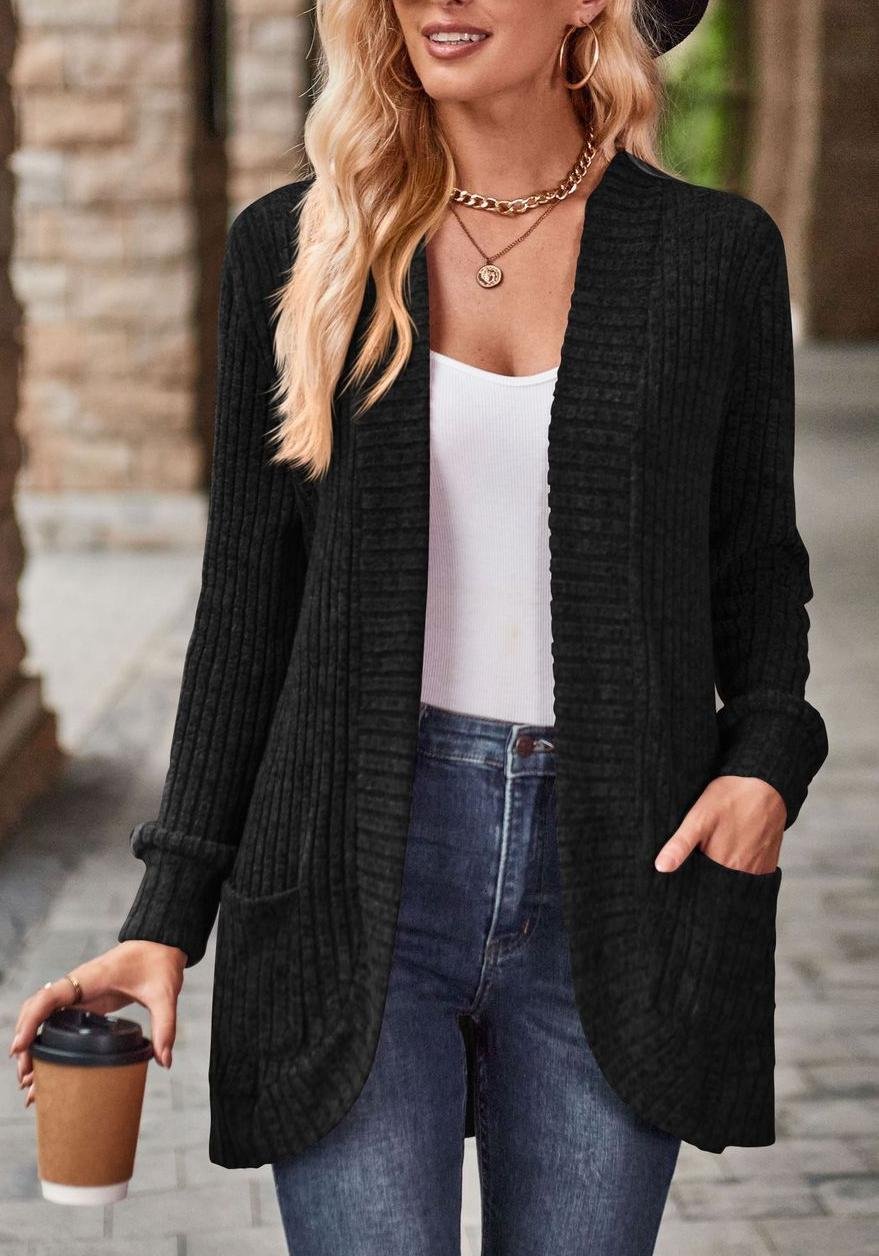 Women's Casual Spring/Fall Plain Cardigan